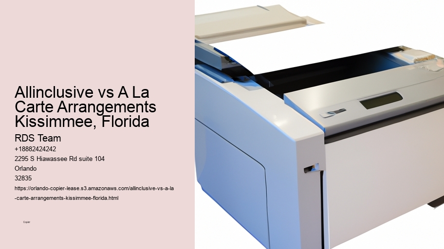 Allinclusive vs A La Carte Arrangements Kissimmee, Florida